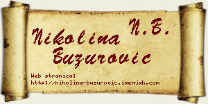 Nikolina Buzurović vizit kartica